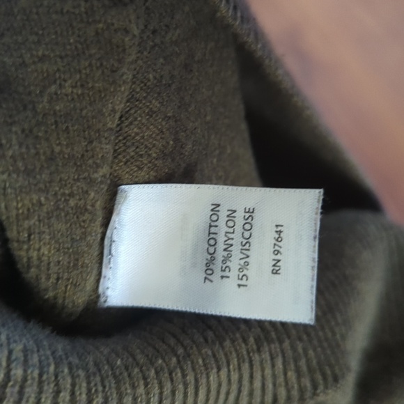 J Jill olive green v-neck sweater tunic with front pockets women's size small - Picture 3 of 5